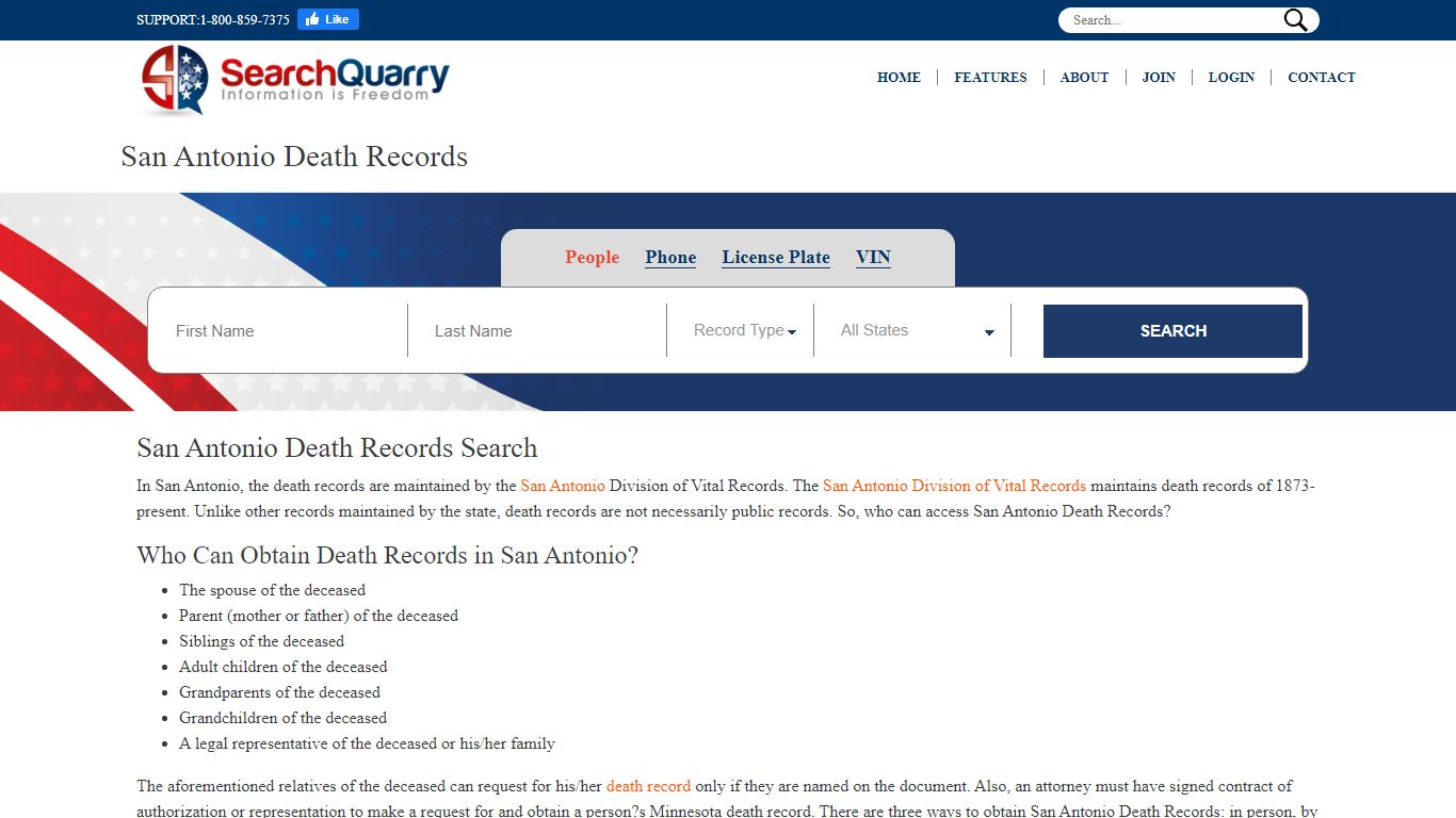 San Antonio Death Records | Enter a Name to View Death Records Online